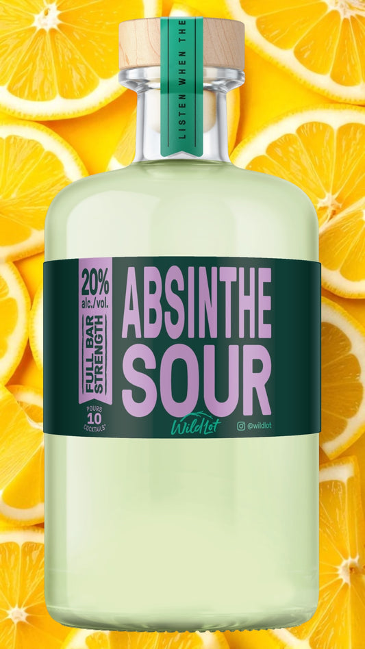 *Bar Strength* Absinthe Sour Cocktail (20% ABV, Each Bottle Serves 10)