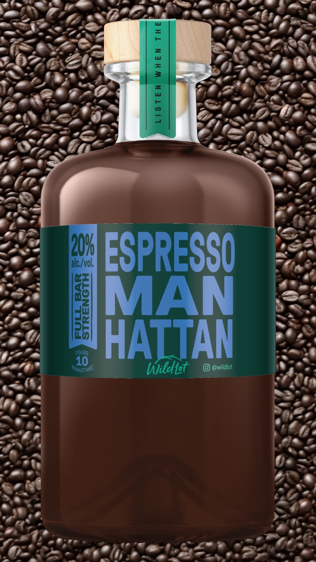 *Bar Strength* Espresso Manhattan Cocktail (20% ABV, Each Bottle Serves 10)