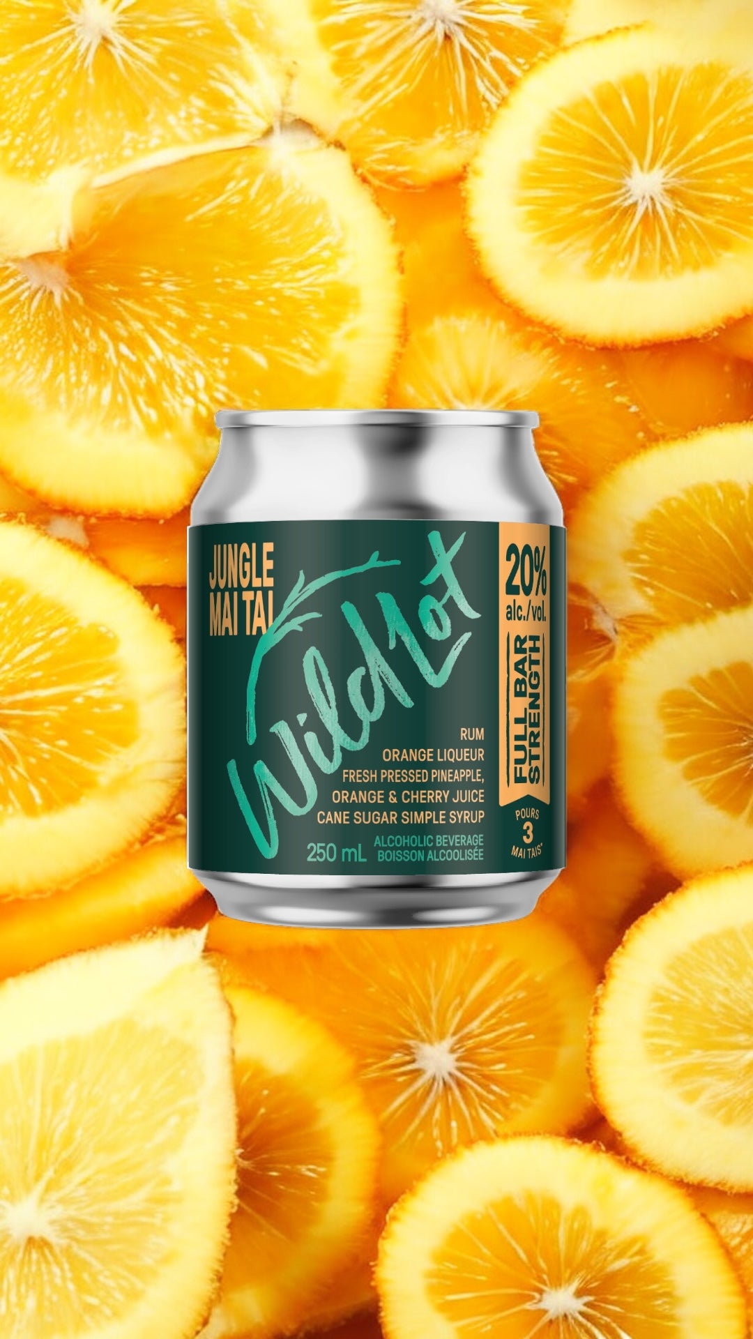 *Bar Strength* Jungle Mai Tai Cocktail (20% ABV, Each Can Serves 3)