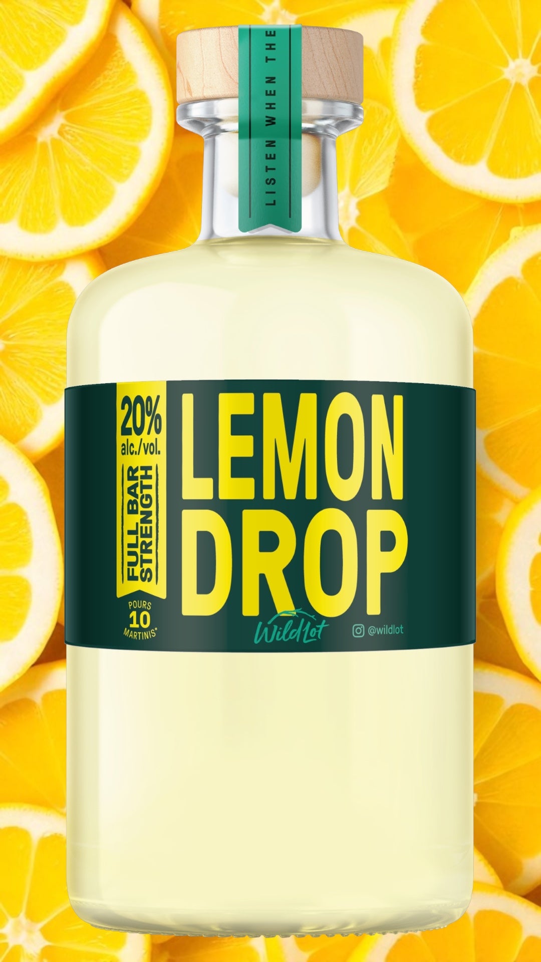 *Bar Strength* Lemondrop Martini (20% ABV, Each Bottle Serves 10)