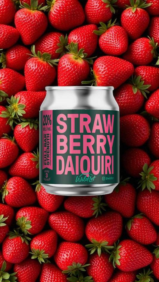 *Bar Strength* Strawberry Daiquiri Cocktail (20% ABV, Each Can Serves 3)