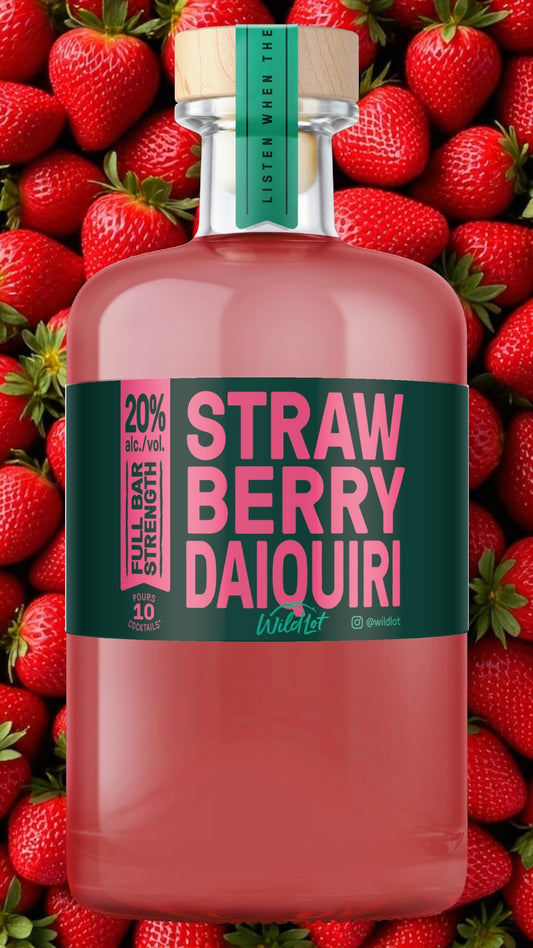 *Bar Strength* Strawberry Daiquiri Cocktail (20% ABV, Each Bottle Serves 10)