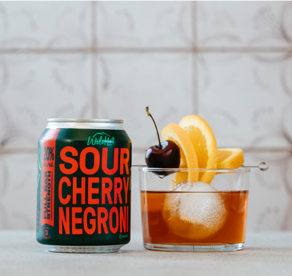 Bar Strength* Sour Cherry Negroni Cocktail (20% ABV, Each Can
