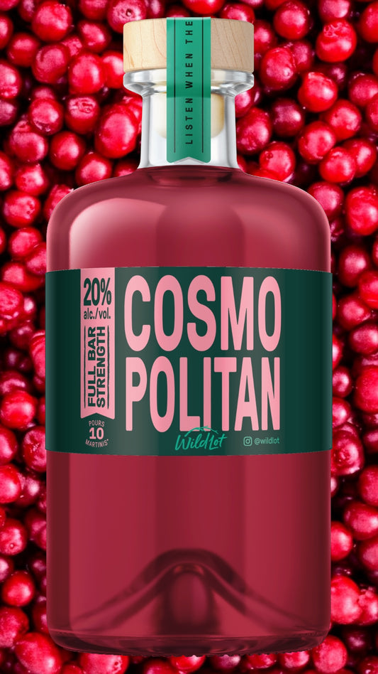 *Bar Strength* Cosmopolitan Martini (20% ABV, Each Bottle Serves 10)