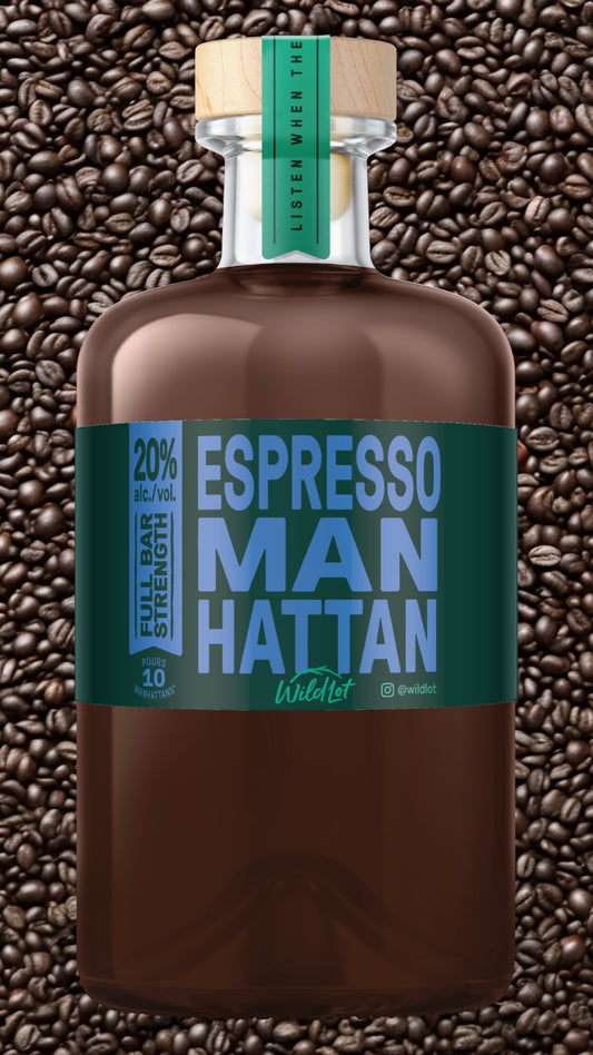 *Bar Strength* Espresso Manhattan Cocktail (20% ABV, Each Bottle Serves 10)