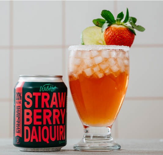 *Bar Strength* Strawberry Daiquiri Cocktail (20% ABV, Each Can Serves 3)